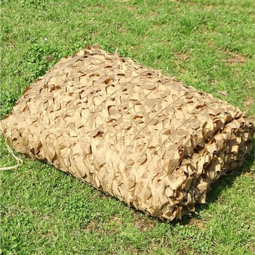 Tarnnetz Sand, Camouflage Netz Beige Sonnenschutz Netz für Outdoor Garten Party Dekorationen, Sonnensegel Tarnung Netz(4X6M)