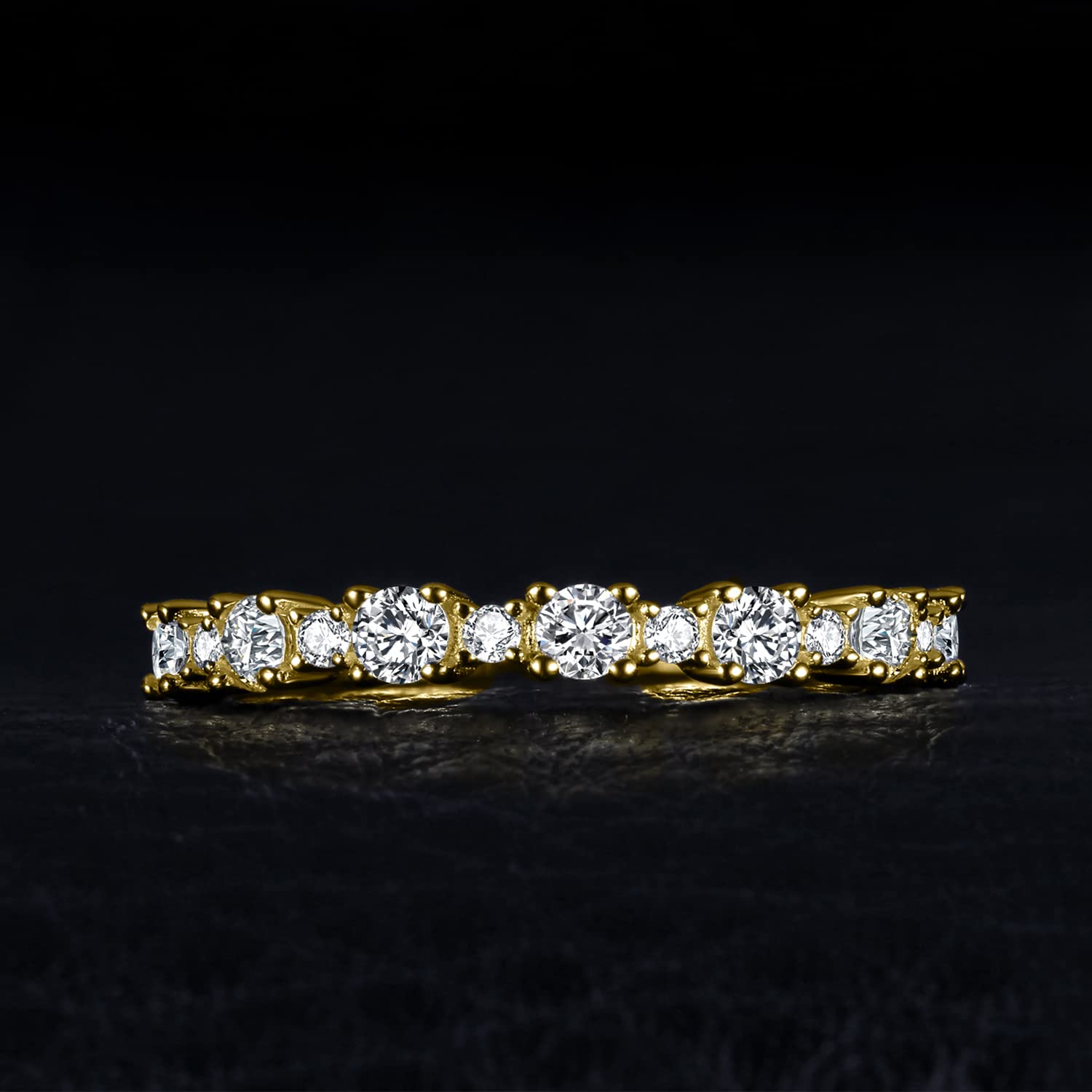 JewelryPalace Pierścionek zaręczynowy Srebro 925 damski pierścionek z cyrkonią sześcienną Obrączki ślubne Obrączka Zestaw pierścionków Biżuteria damska Różowe złoto Złoto