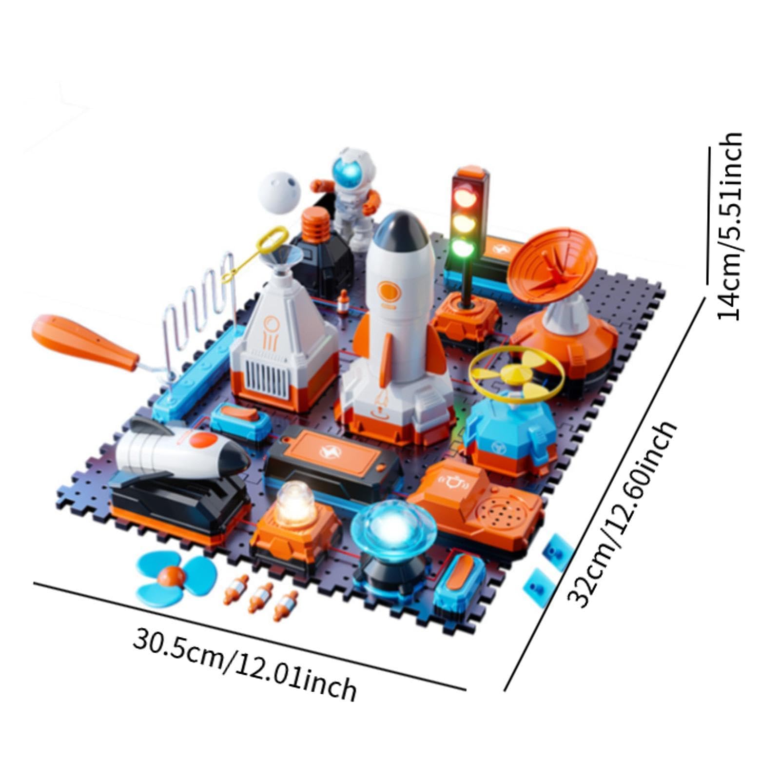 Perfeclan Kit de Electrónicos Juego Científico Infantil Conjunto de Proyectos de Componentes de Ensamblaje Sencillo y Material PP, a