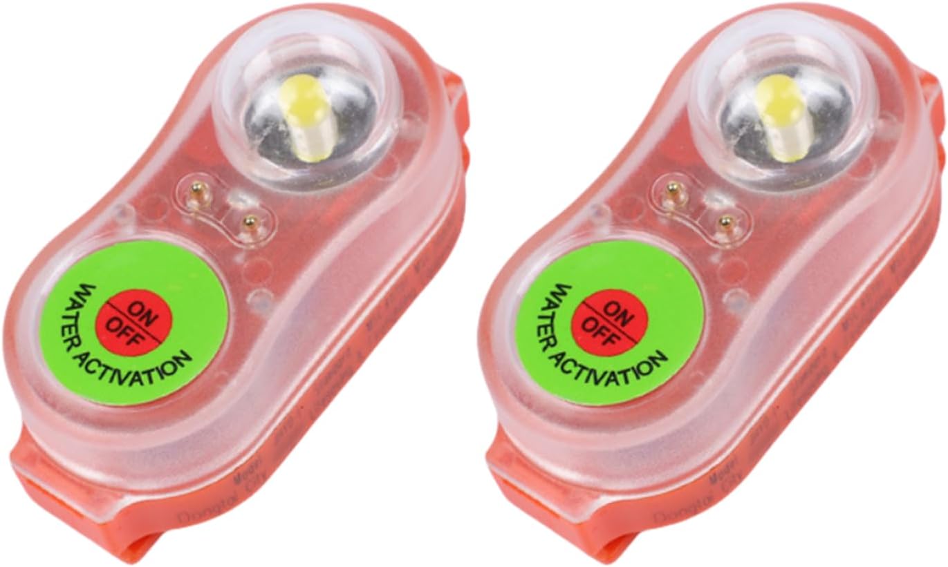 2 pc Life Jacket Light, Automatic Locator Strobe Light