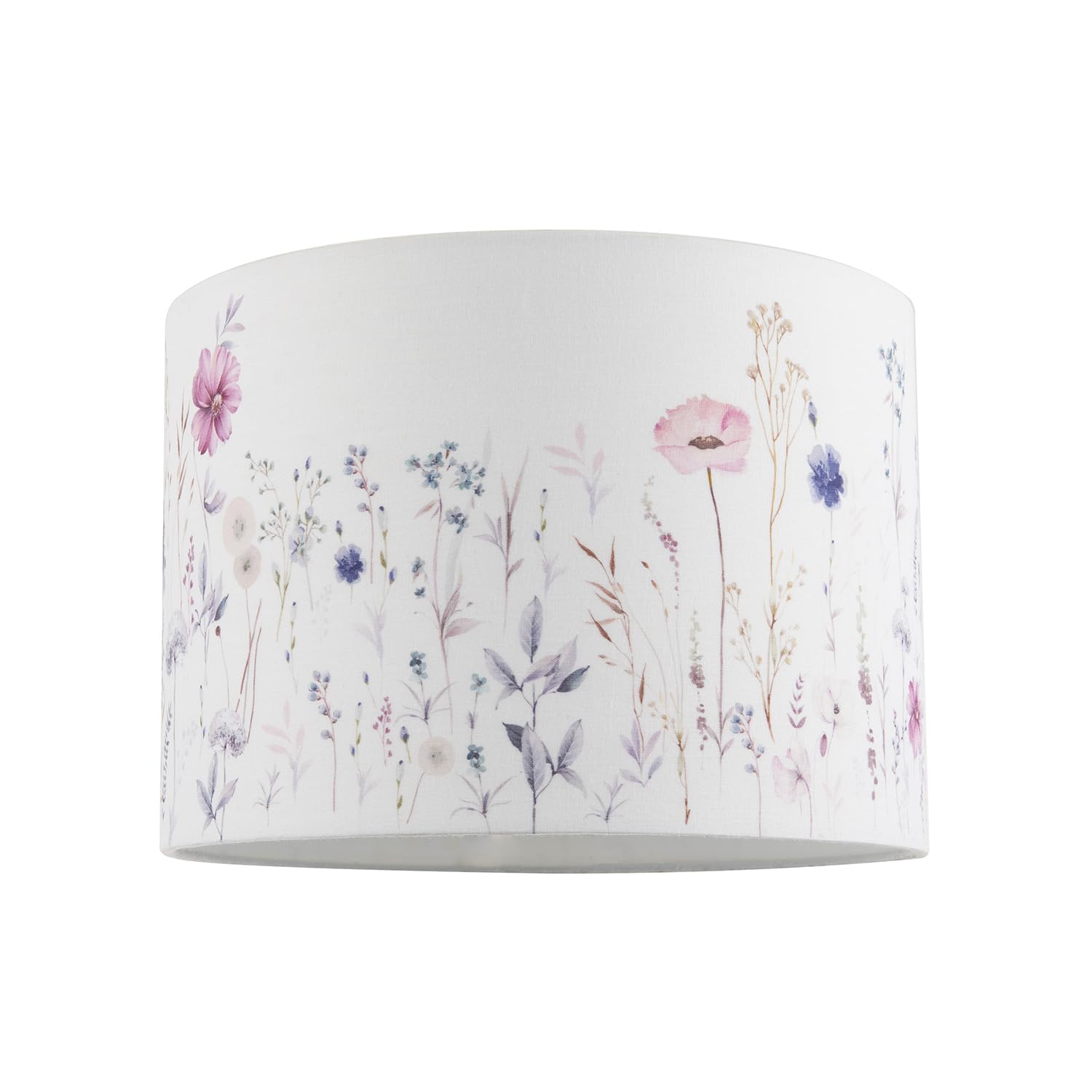 Happy Homewares - Lamp Shade - 18cm - White - Floral Cotton