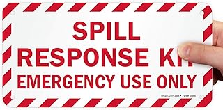 SmartSign "Spill Response Kit - Emergency Use Only" Sign | 5" x 10" Plastic