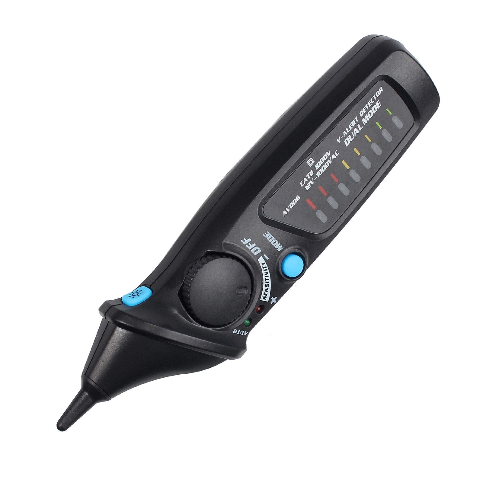 Rilevatore di tensione CA senza contatto, tester di tensione 12V-1000V, penna elettrica con indicatore LED, rilevatore di tensione per prese | Leroy Merlin