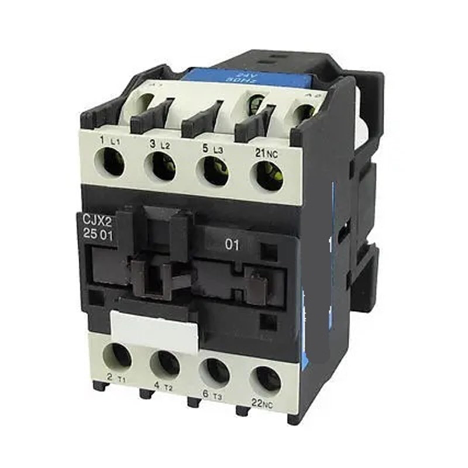 IVEKYKIBC 24V Coil Motor Controller AC Contactor 3P DIN Rail NC 660V 11KW CJX2-2501