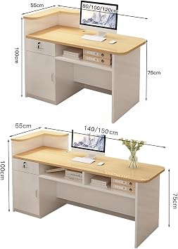 with LED Lights Reception Counter Desk,Modern Reception Desk with Counter,Retail Counter with Display Shelf & Lockable Drawers,Front Desk Reception Room Table,for Salon Lobby Checkout Office