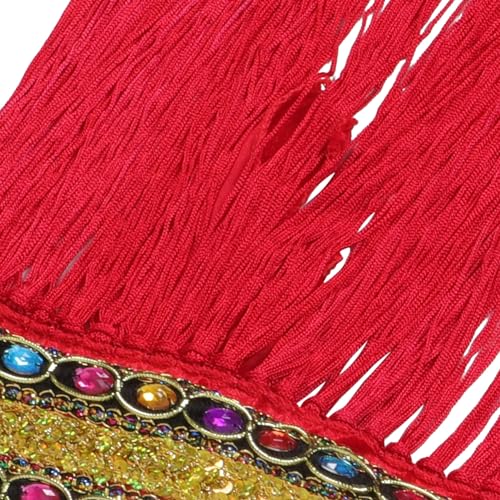 VANZACK Cachecol De Dança Do Ventre Cinto De Quadril Lantejoulas Malha Saia Triangular Corrente De C