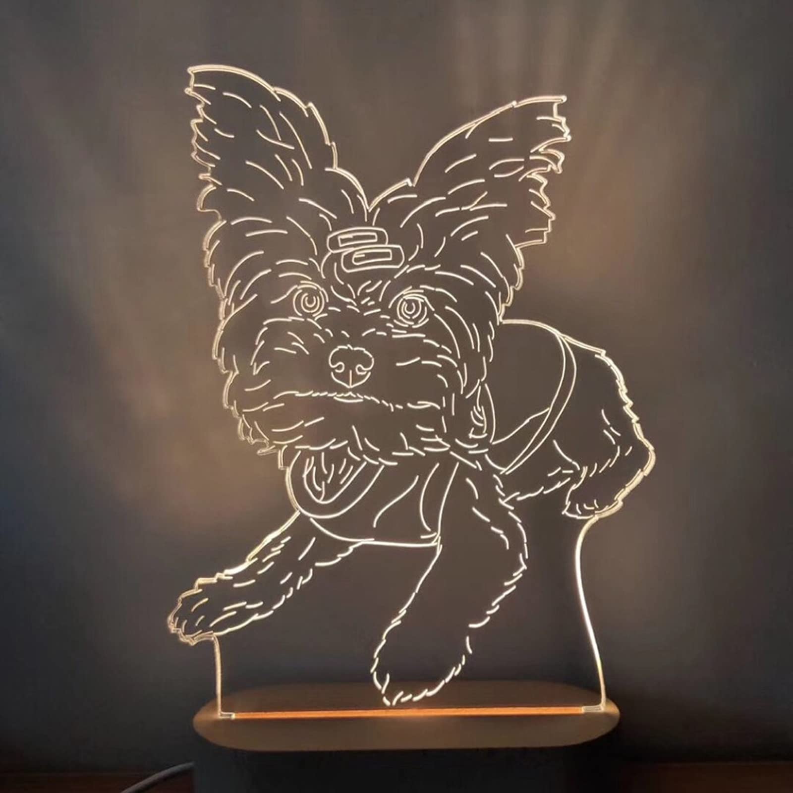 Luz Nocturna Personalizar,Foto personalizada Lámpara 3D Grabado de fotos Texto personalizado Lámpara LED 3D Lampara Personalizada con Tu Foto y Nombre (Customized 1 Person)