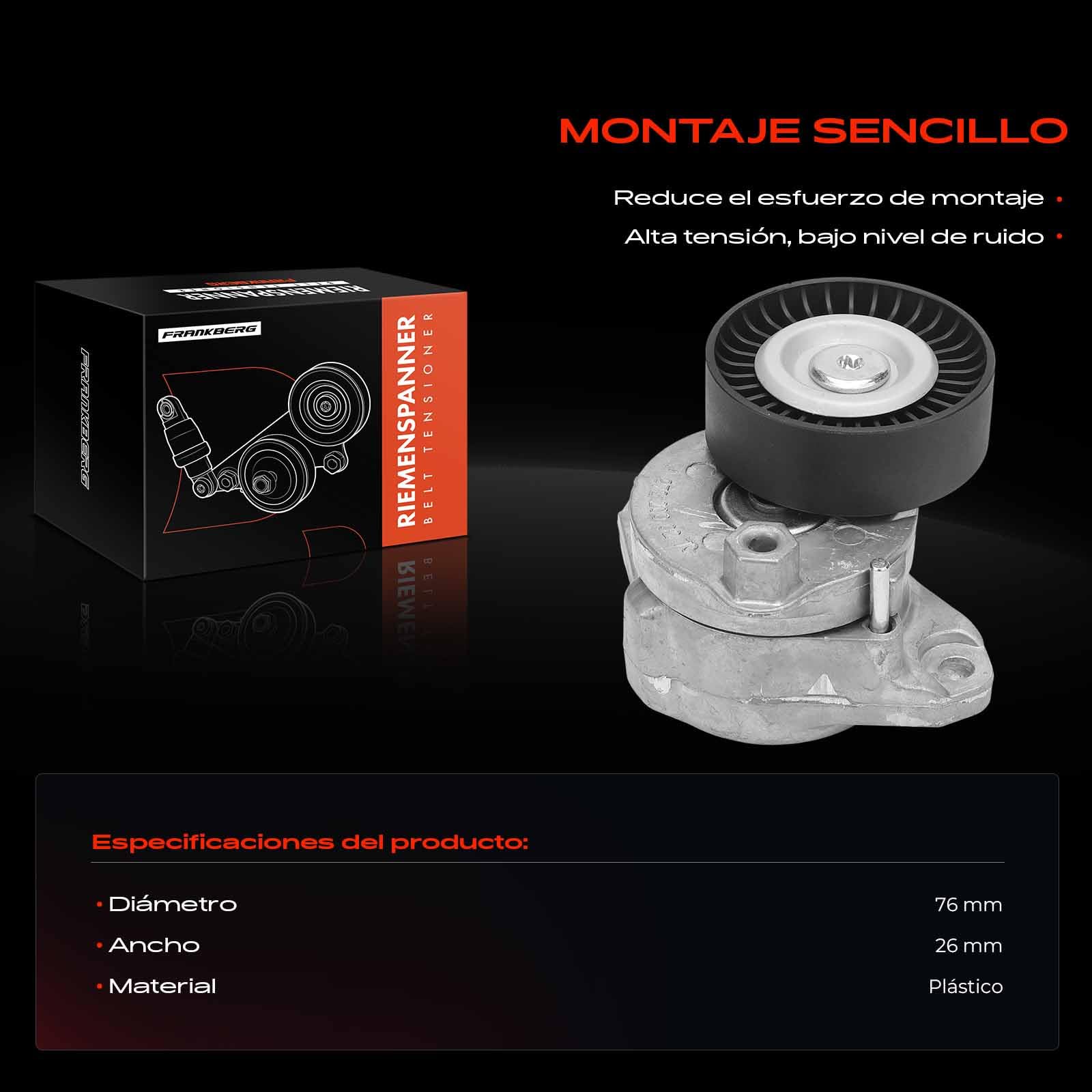 Frankberg Tensor de correa de polea delantero 2722000270