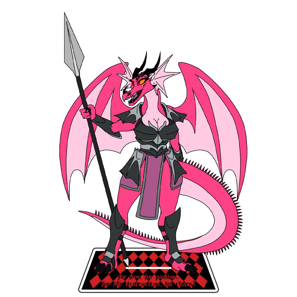 Zhongkaihua Hazbin Hotel Charlie Morningstar Lucifer Morningstar Acrylic Stand Figure 15CM Home Display Desktop Standing Plaque Ornament
