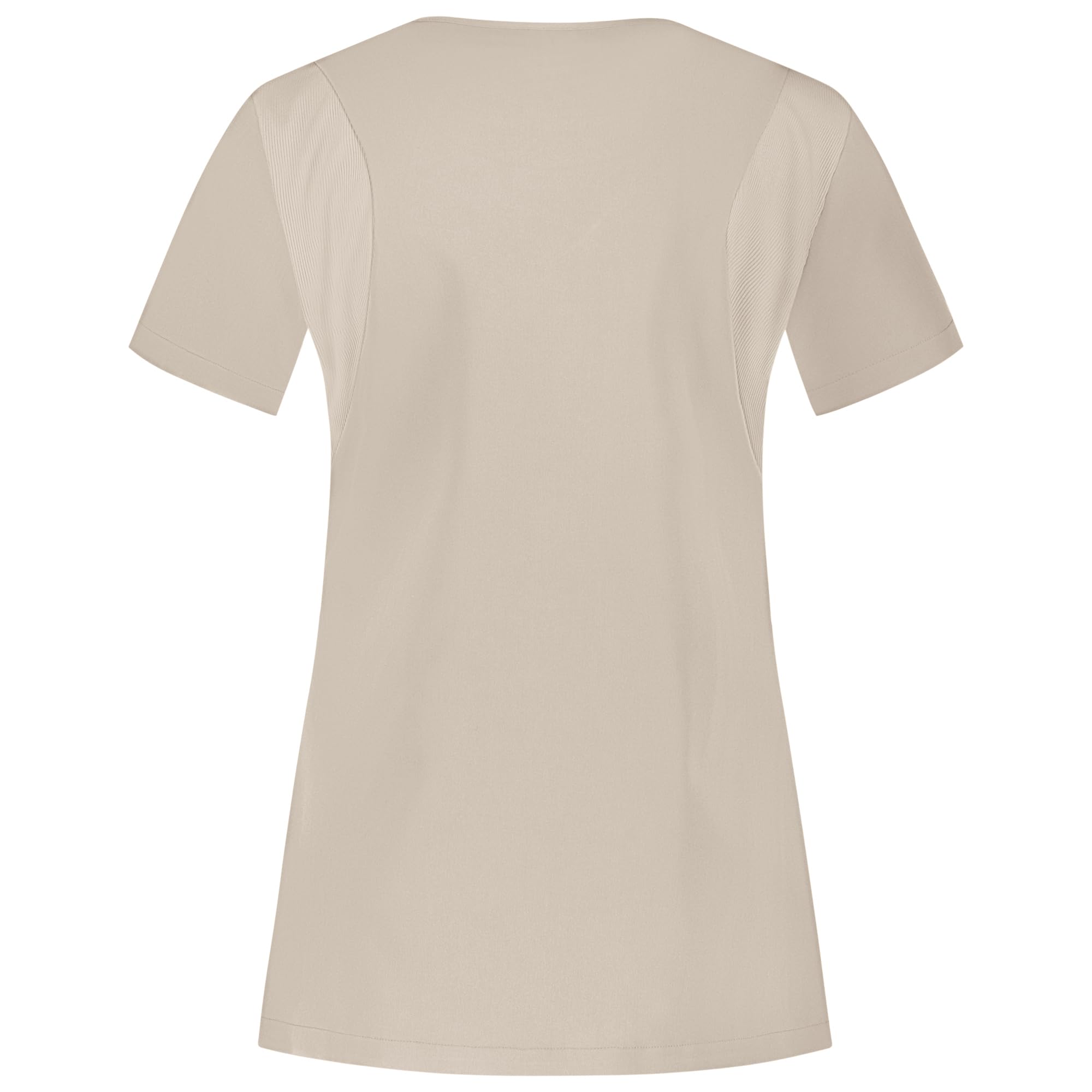 B-well Justina Blouse Medicale Femme Élastique 2 Poches Manches Courtes Col en V Anti-Rides avec Élasthanne