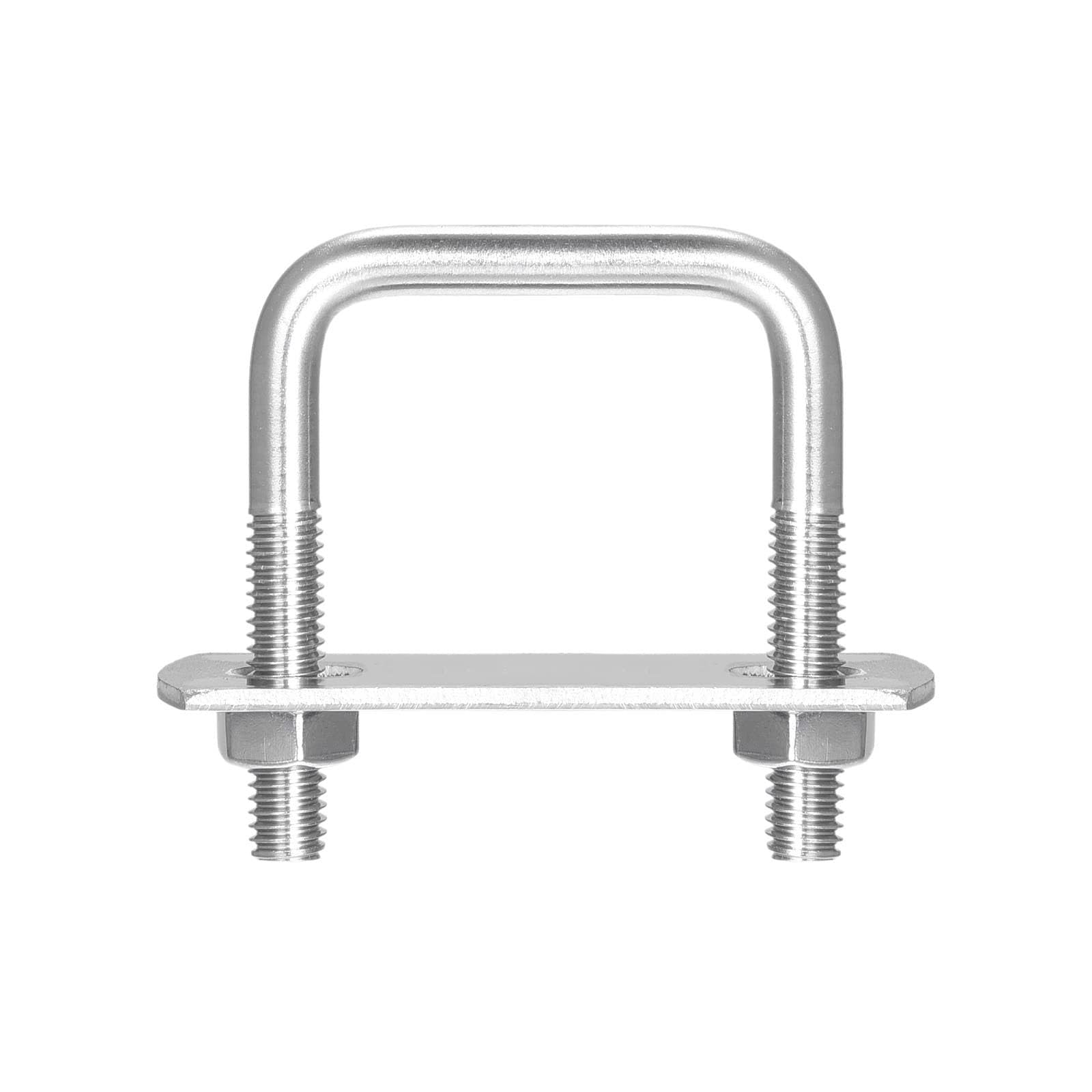 TA-VIGOR 10 sets M6 Square U-Bolts, 30mm Inner Width 50mm Length 304 Stainless Steel U-Bolts with Nut