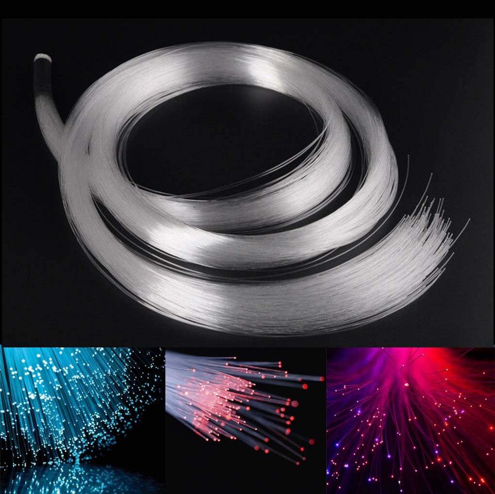 - AZIMOM PMMA Plastic 100pcs 0.03in9.8ft End Glow Fiber Optic Cable Strands Roll for Star Sky Ceiling All Kind LED Light Engine Driver