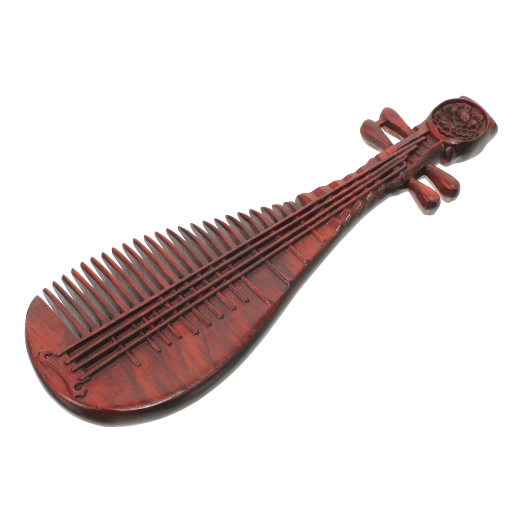FRCOLOR 5 pettini in legno per cuoio capelluto e denti fini, per capelli ricci, per uomini, pettine districante naturale