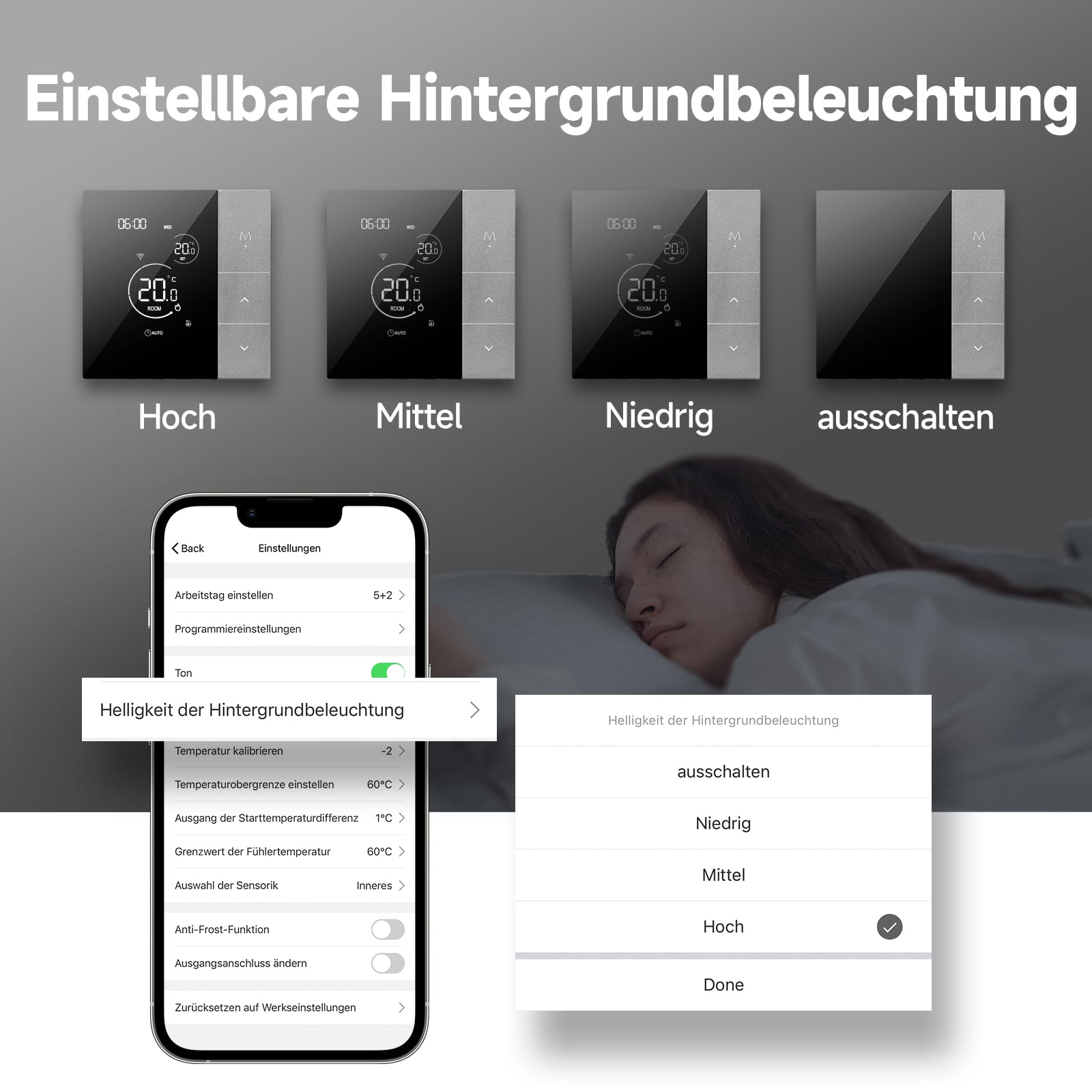 Beok Thermostat Fussbodenheizung Smart, Wifi Raumthermostat Digital für Wasser Fußbodenheizung WLAN Heizungthermostat Programmierbare, Kompatibel mit Tuya Smart Life/Google Home/Alexa 3A TGP508WIFI-WP