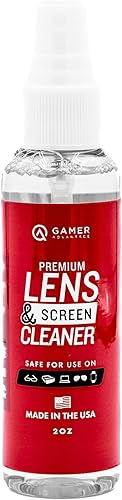 Gamer Advantage Limpiador de lentes para lentes | Sin rayas | Fabricado en los Estados Unidos | Seguro y eficaz en todas las lentes y pantallas |