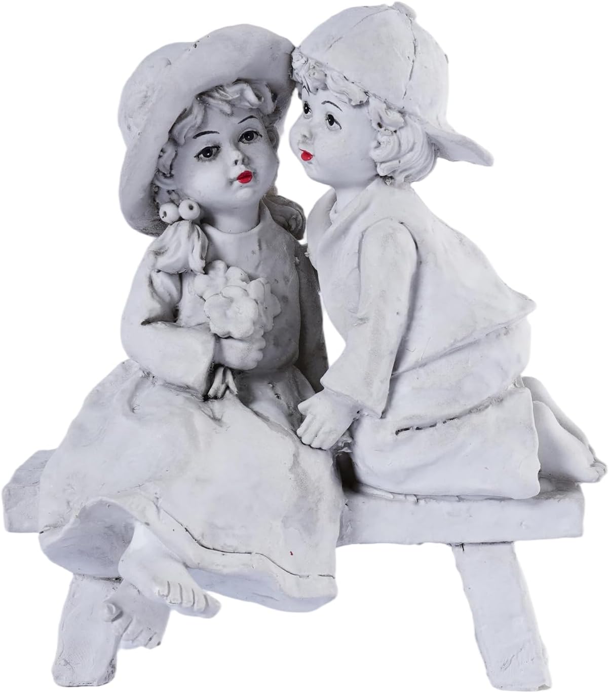 Garden Statues Romantic Couples Gifts Kissing Boy and Girl Sculpture Resin Outdoor Statues Figurines Home Decor for Wedding for Wife