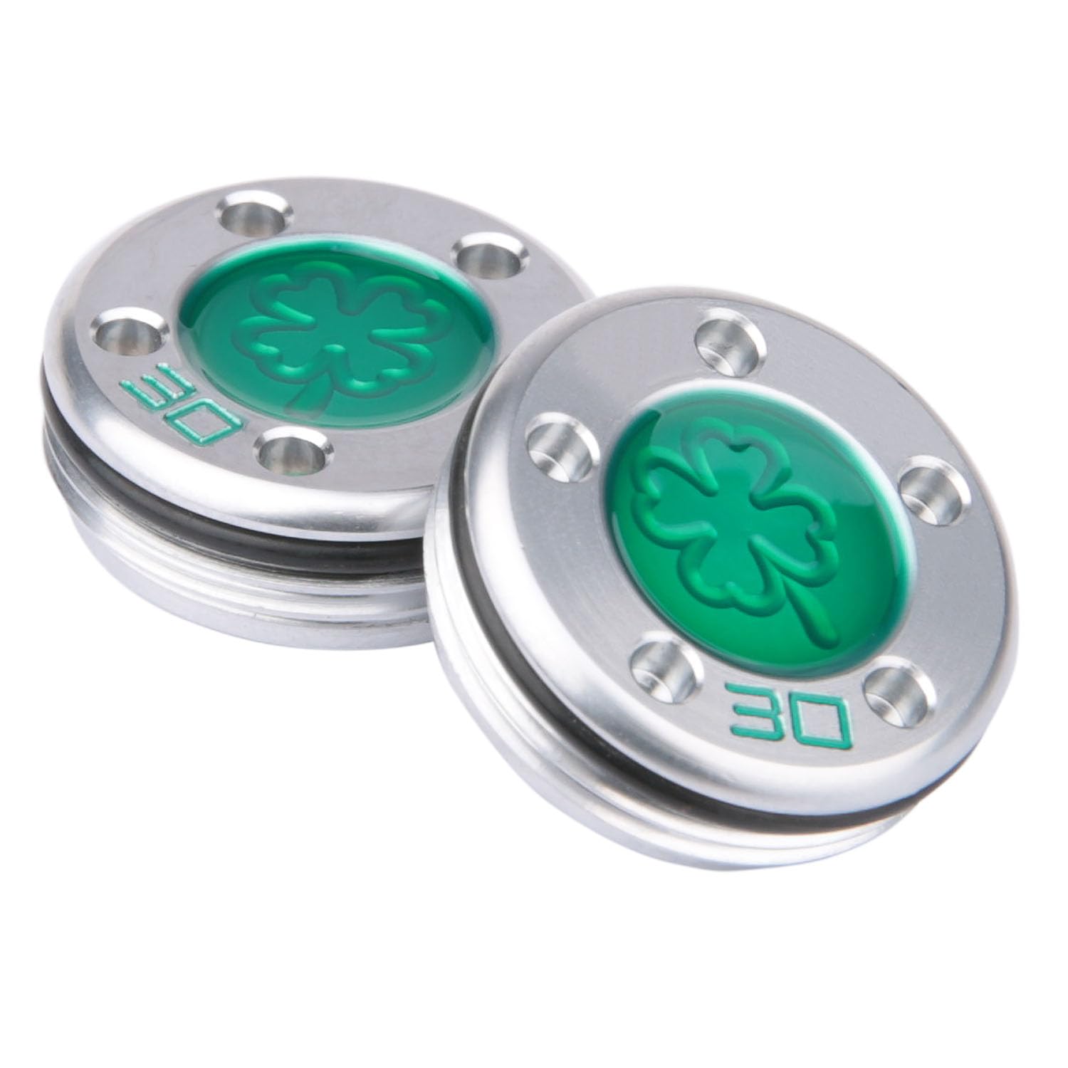 Generic OGECLF 2pcs Green Lucky Clover Golf Weights for Titleist Scotty Cameron Newport, Phantom, Futura, GoLo, California Putters (2x30g)