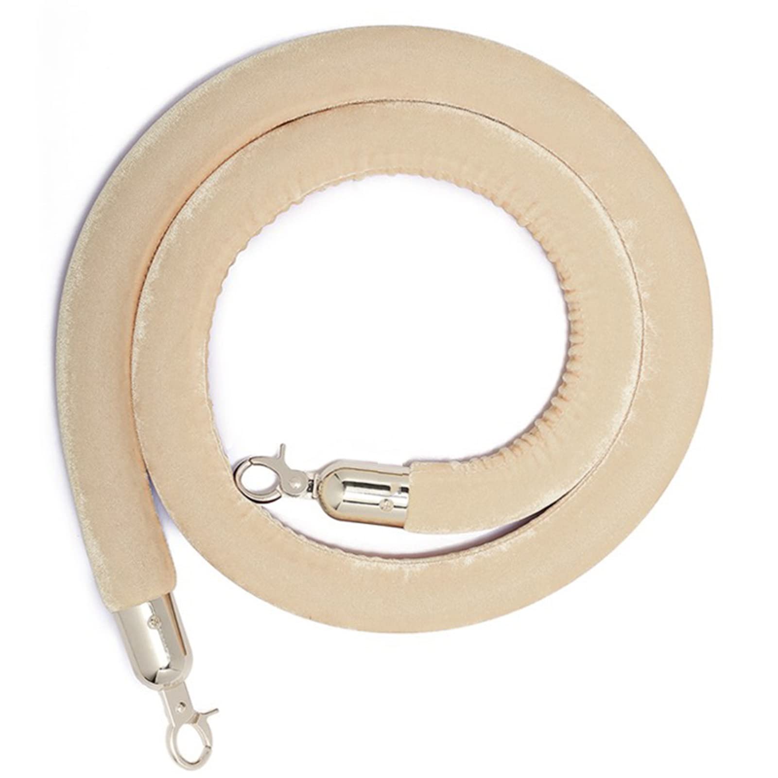 ZBBGTJK Crowd Control Rope 9ft Beige Queue Ber with Silver Hooks Thick Post Stanchion Rope for Line Management Safety Ber for Events and Venues