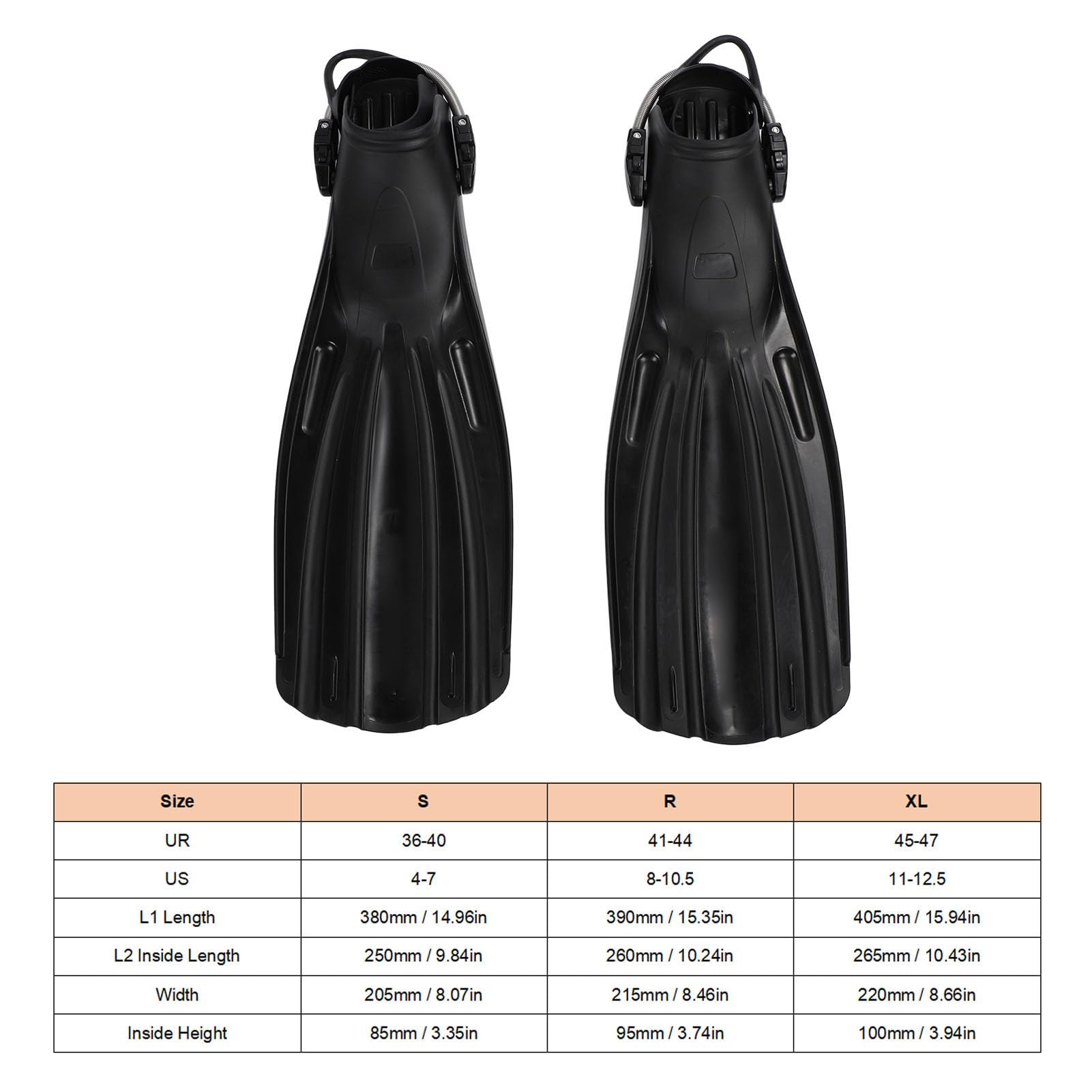 Jiawu Aleta para Pie de Buceo, Diseño Ergonómico, Aletas de Snorkel con Suela de PP Livianas, Aleta de Buceo en Apnea con Cordones de Resorte Ajustables para , Snorkel, Natación, en Apnea