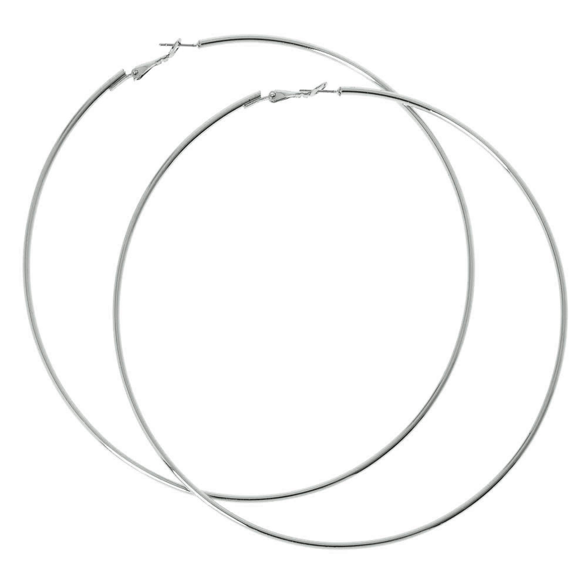 DOT9TI9 Unknown Metal Alloy Hoop Earrings for Women & Girls, Silver (B07N2YXWYR) Amazon Price History, Amazon Price Tracker