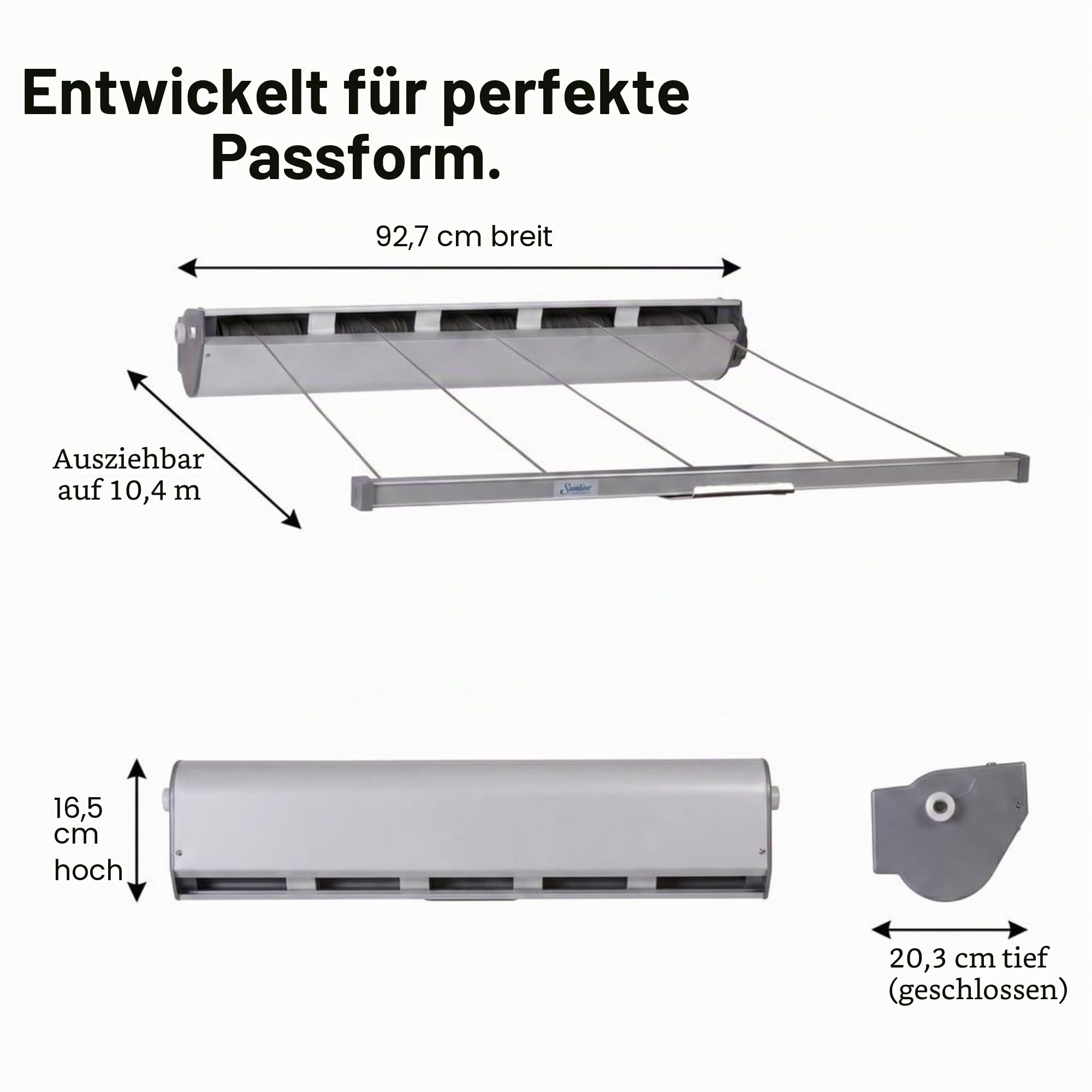Household Essentials 5-Linie einziehbaren Innen- / Outdoor-Wäschetrockner
