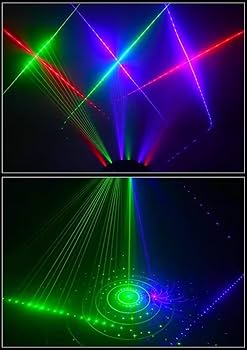 Amazon | Fiegcit 音声制御6眼扇形レーザー光走査レーザー光