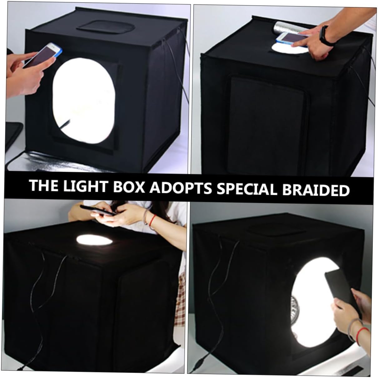 1pc Portable Photo Box Lighting Cube Tent Soft Kit for Product Photography Easy Setup Design for Jewelry and Items