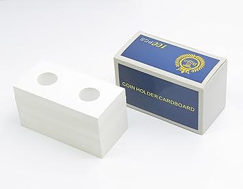 Boen 100PCS Coin Flips 20.5mm/(0.8 Inch). Coin Flips for Penny, Dime. Coin Holders for Colletors The Coin Collection Supplies The Coin Cardboard Coin Flips for Coin Collection.