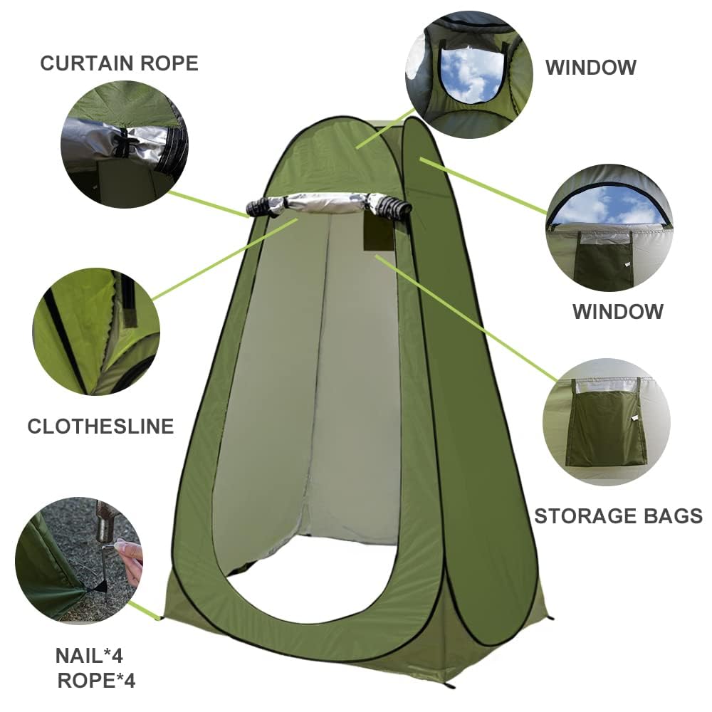 Pop up Tenda per la privacy Tenda da campeggio portatile Outdoor Toilet Doccia Tenda fasciatoio Moda Privacy Shelter per Picnic Bagno Impermeabile