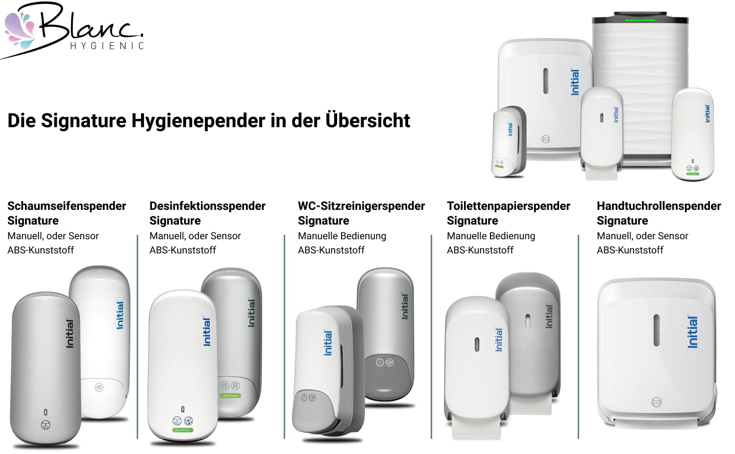 INITIAL Natural Fresh Schaumseife 12x375 ml SET | Initial Natural Fresh Schaumseife mit frischem Duft, 12x375 ml für bis zu 7.200 Anwendungen