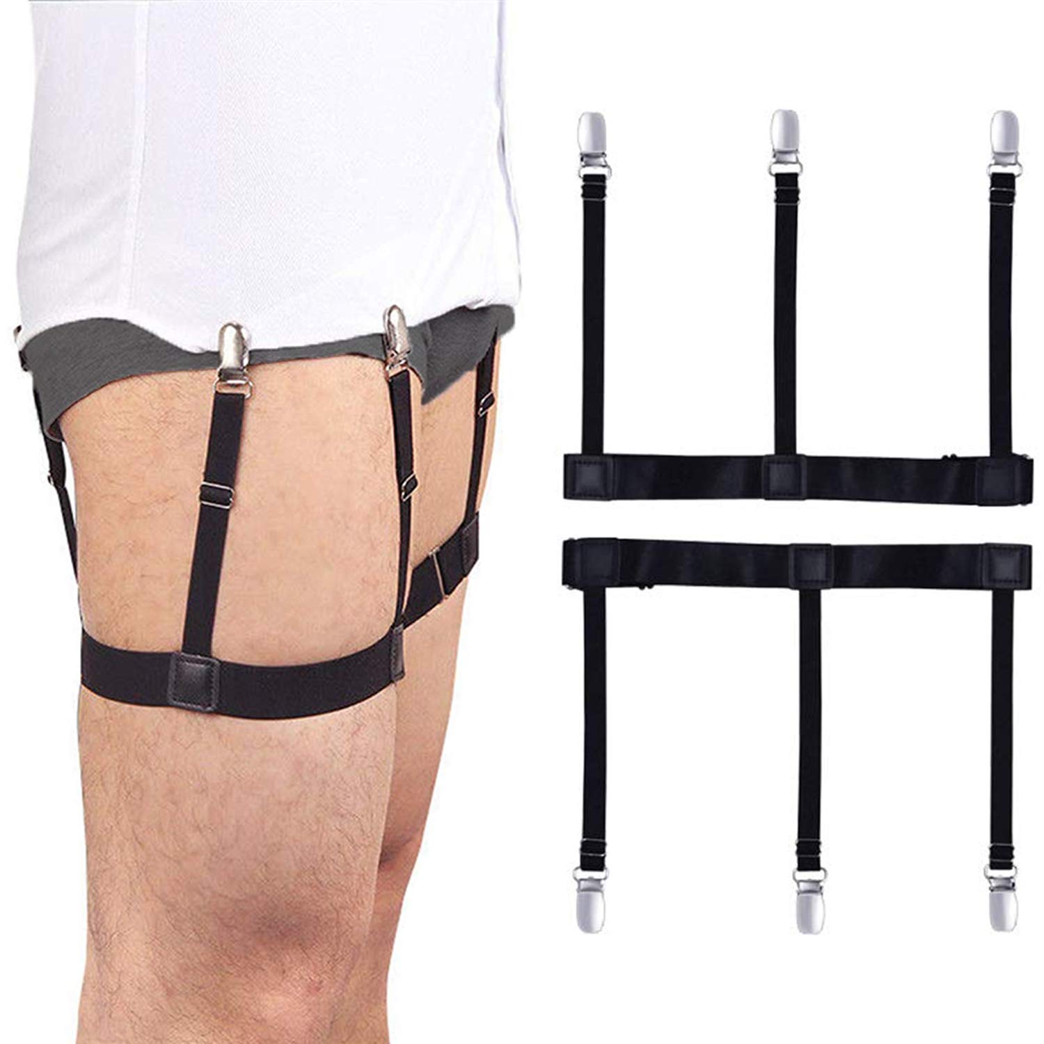 ILLUVA Shirt Stays, Shirt Garters Holders Keepers Belt for Man, Shirt Suspenders Tuckers with Non-Slip Heavy Duty Clips (O... - Review, Price and Buying Guide