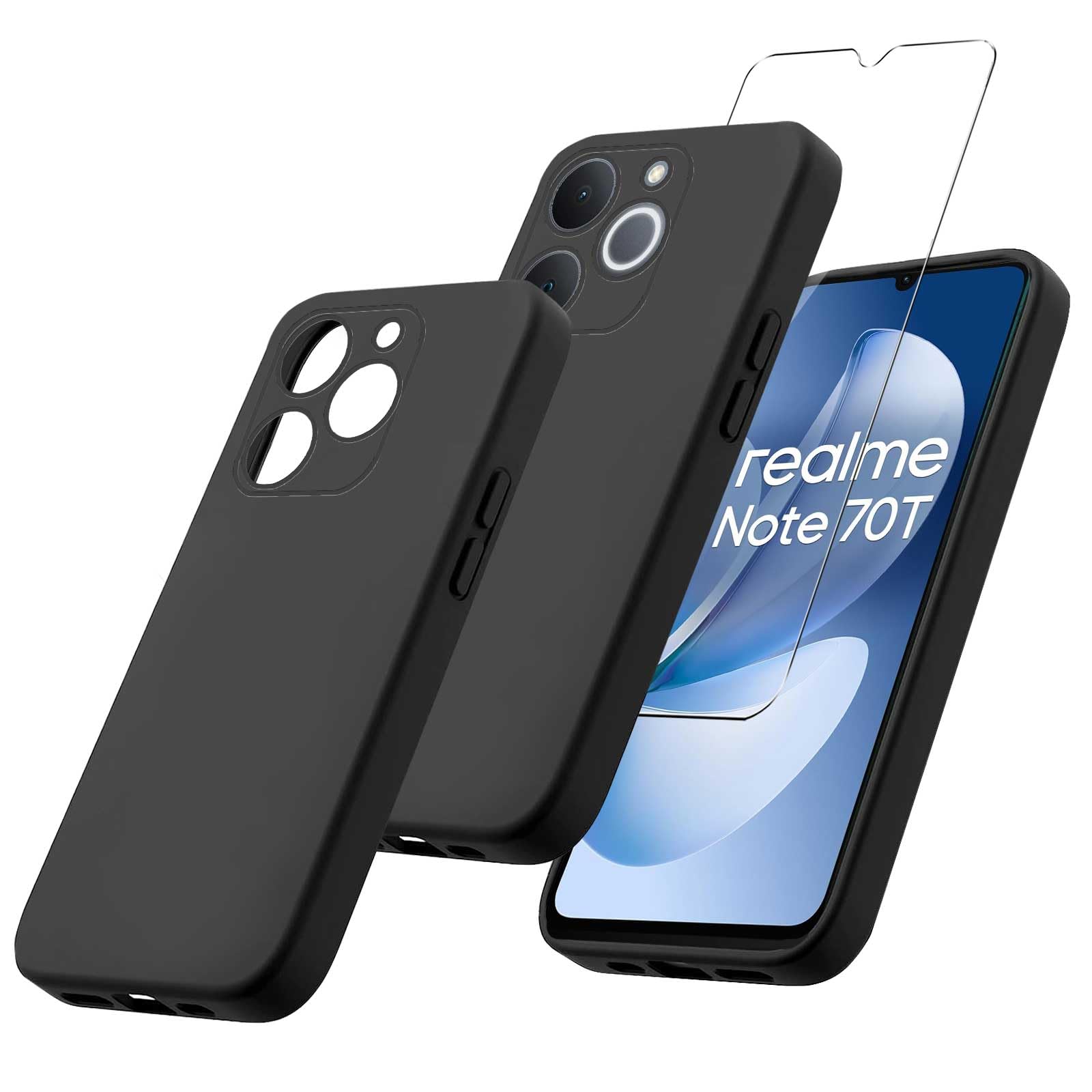 MIBZOR 2 in 1 Cover Compatibile con Realme Note 70T / Realme Note