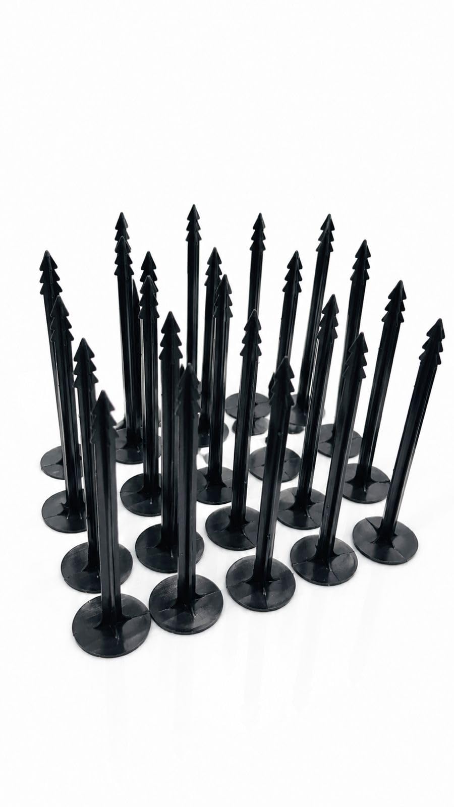Plastic Weed Mat Nails with Large Cap Head | Heavy Duty Landscape Ground Nails for Weed Barrier Fabric, Mulch Film, Garden Ground Cover Fixing | Black-image-41