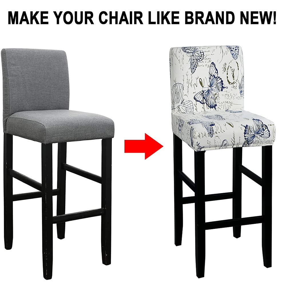 Housses De Chaise Meigeh - Tabouret De Bar Extensibles 92% Polyester, Tailles Standard