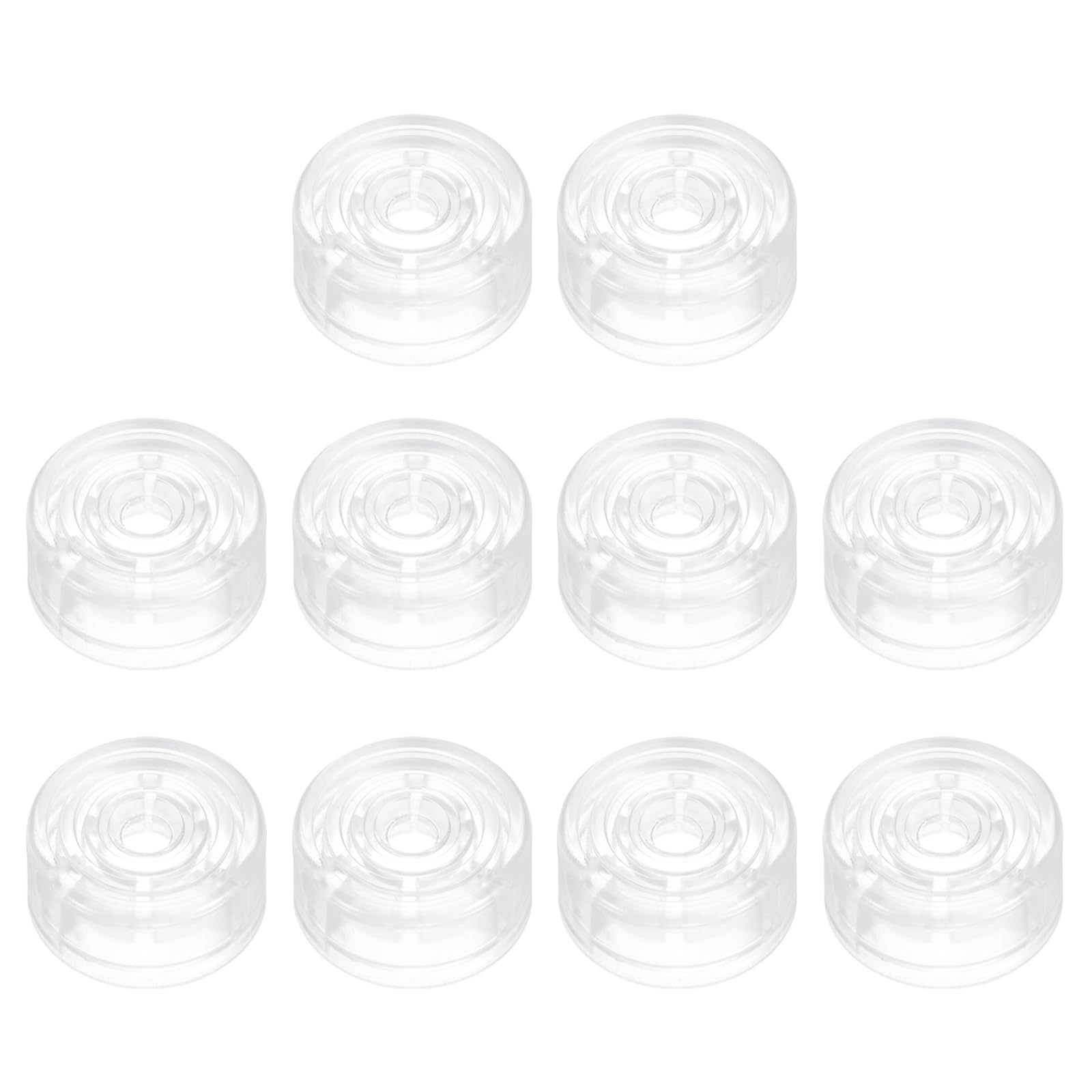 sourcing map Fußschalter-Aufsätze für Gitarren-Pedalknöpfe, Kunststoff, 0,95 cm (3/8 Zoll), für Gitarreneffekte, Pedaltasten, transparent, 10 Stück