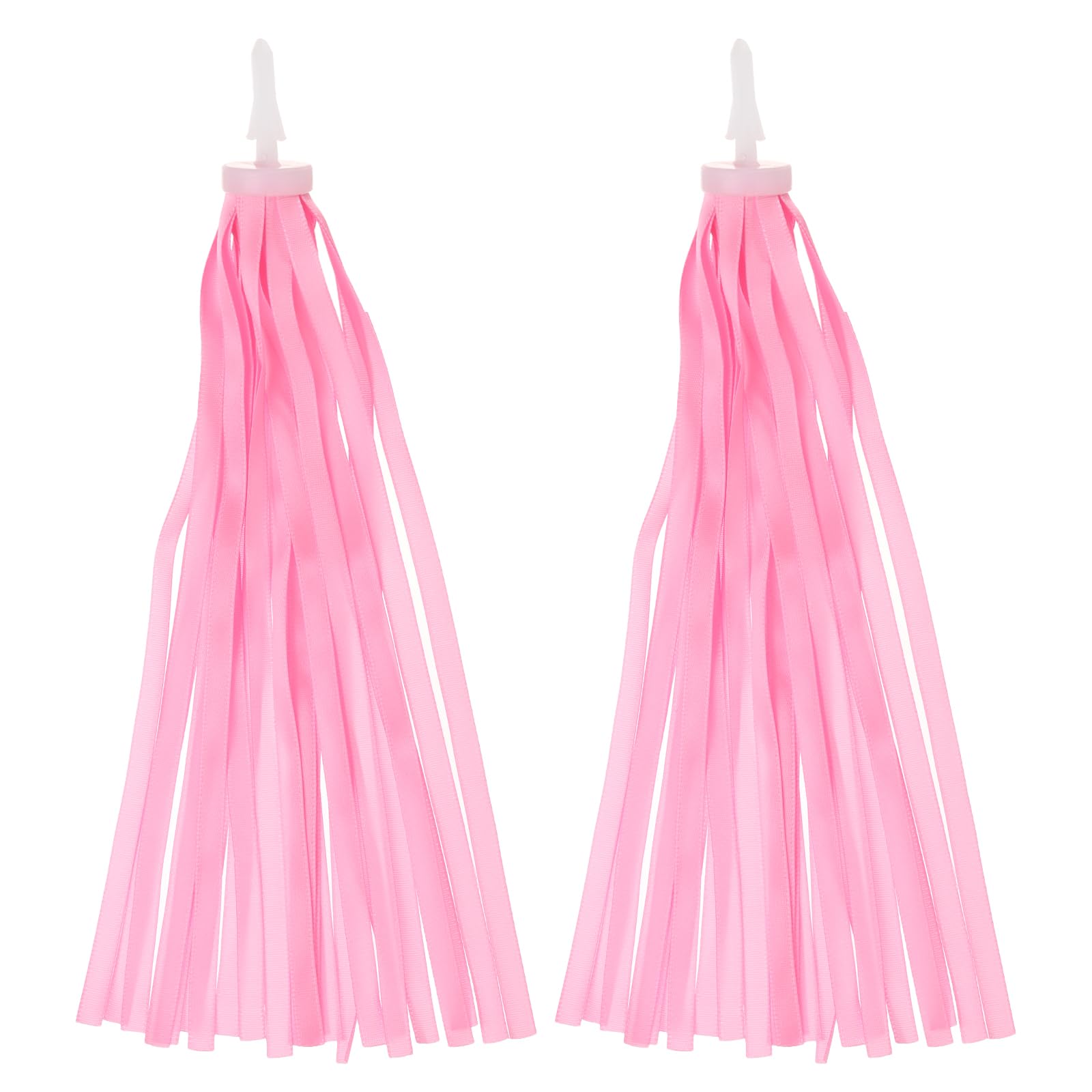 PATIKIL Bike Streamers, Colorful Scooter Handlebar Tassels Grips Ribbon Accessories Decorations for Girls Bicycle Tricycle Handles, Pink