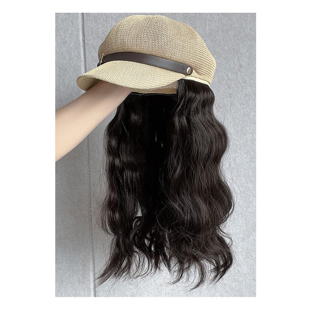 CONCERN Wig Cap Women's Wig Cap, Wig Cap Octagonal Cap, Wavy Wig Wig Cap, Natural Looking Synthetic Heat-resistant Fiber Wig, Suitable For Daily Party Use Hair Extension Cap (Color : 06)