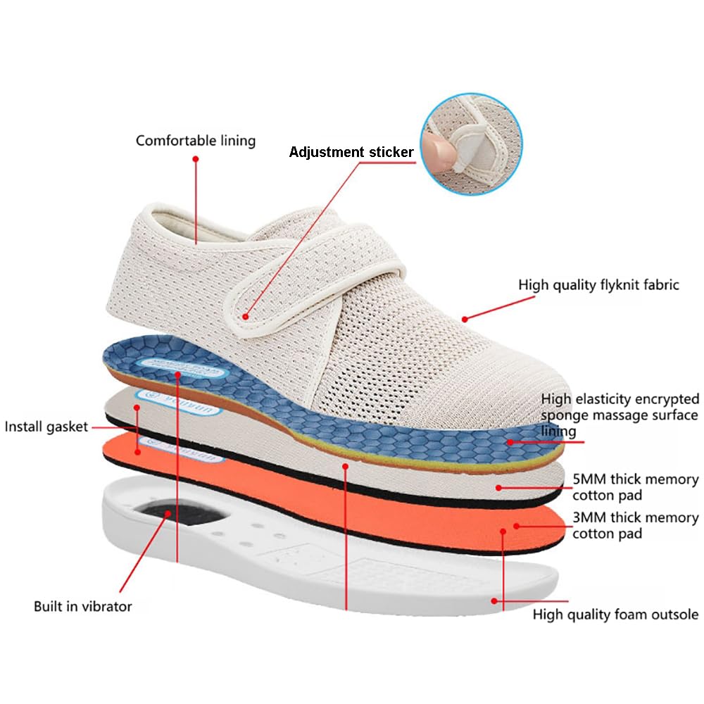 Diabetiker Schuhe Damen Gesundheitsschuhe Sommer Walkingschuhe Extra Weit Orthopädische Schuhe Verbandschuh Sneakers Sandalen Gesundheitsschuhe Für Senioren Geschwollene Füße