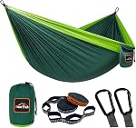 AnorTrek Camping Hammock, Super Lightweight Portable Parachute Hammock with Two Tree Straps Single or Double Nylon Travel Tree Hammocks for Camping Backpacking Hiking