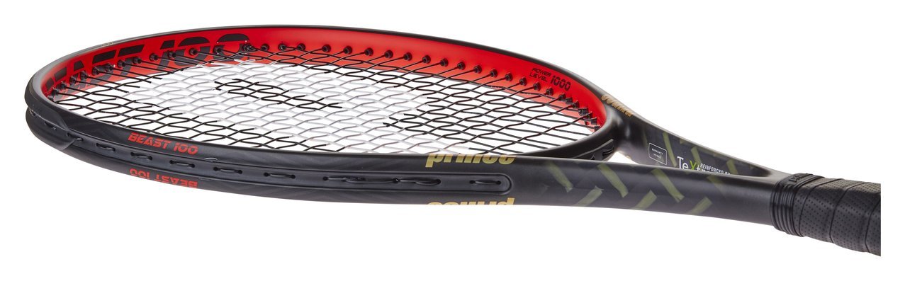 Prince BEAST100 300 2本セット Prince Unisex TXT2 Beast 100 300 Tennis Racquet, Black/Red, Grip