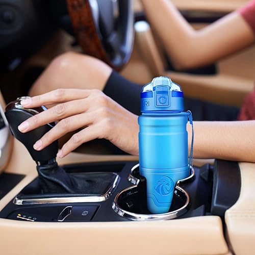 Miniatura 32 de Botella de agua deportiva Zorri, 13.5, 17, 23.6 onzas, sin BPA, a prueba de fugas, ligera, para exteriores, campamento, ciclismo, fitness, gimnasio