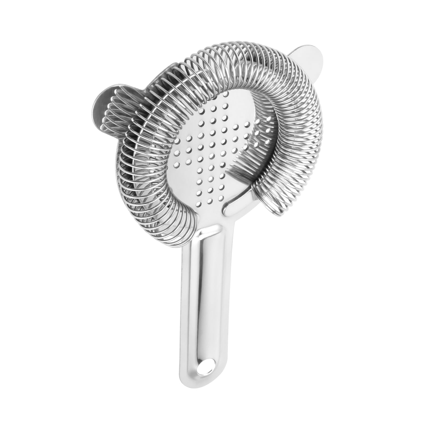 12 coladores de cóctel de 6.5 pulgadas, herramienta de colador de barra de acero inoxidable, colador de camarero de 2 puntas para bar, restaurante, hogar, plateado 6
