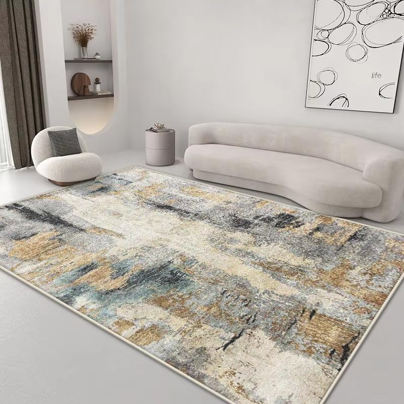 Tapis de salon pour table basse moderne et ambiance scandinave cozy