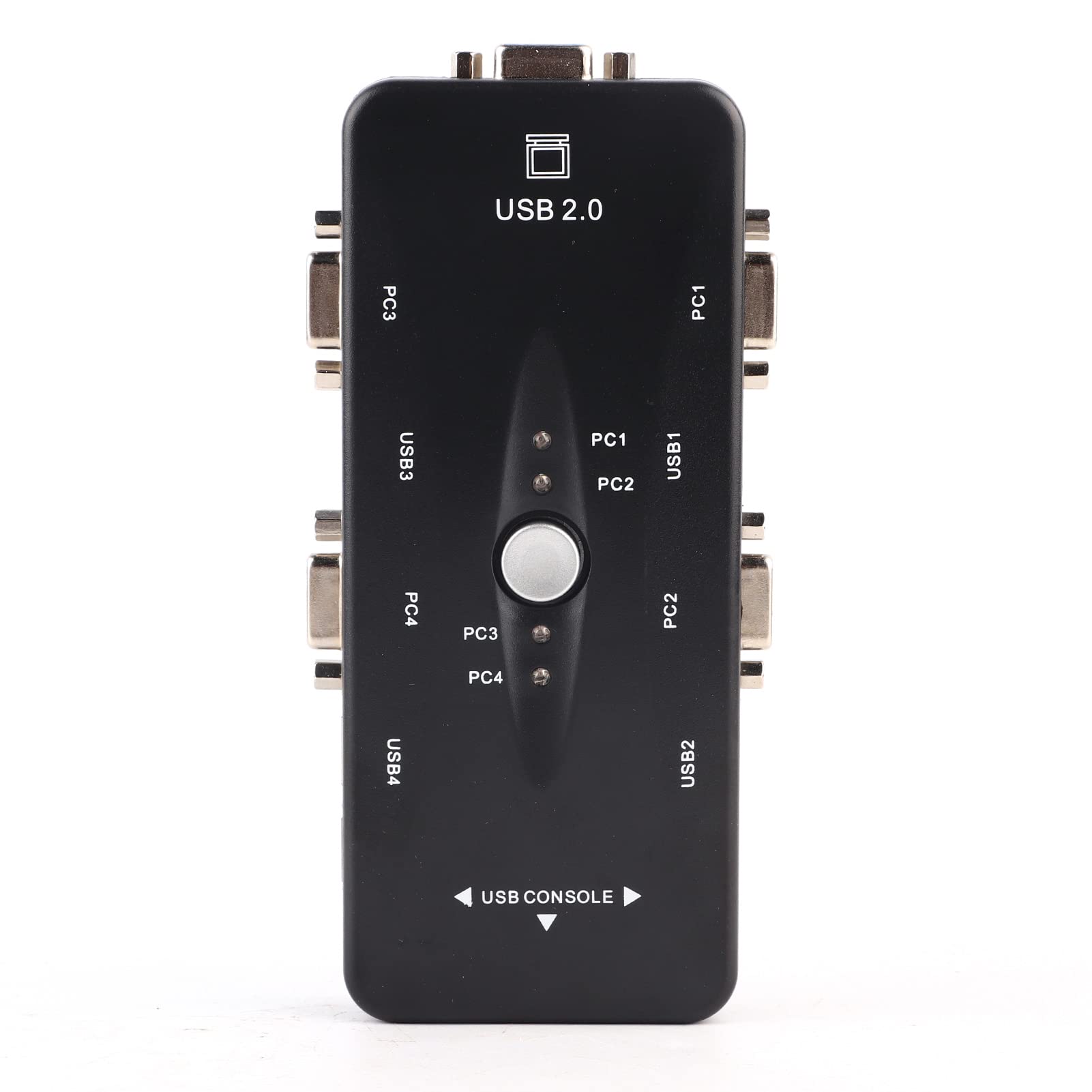 USB KVM Switch 4 Port Monitor Hub High Performance Plug and Play Computer Sharing Device for PC Laptop Desktop Black-image-42