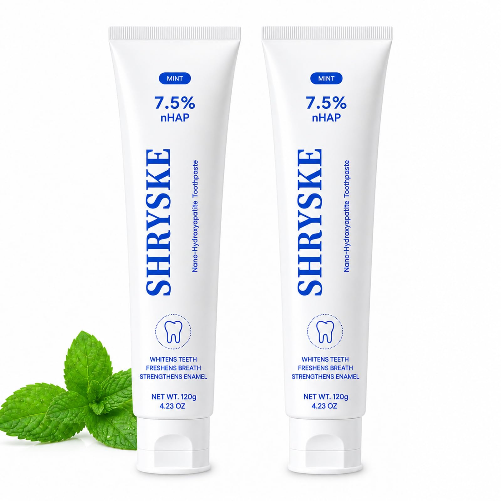 uryske Toothpaste Whitening, uryske Toothpaste for Yellow Teeth, Gentle Formula Toothpaste with Fresh Mint Flavor, Daily Oral Care, Easy Brushing Experience, 4.23 Oz，2PC
