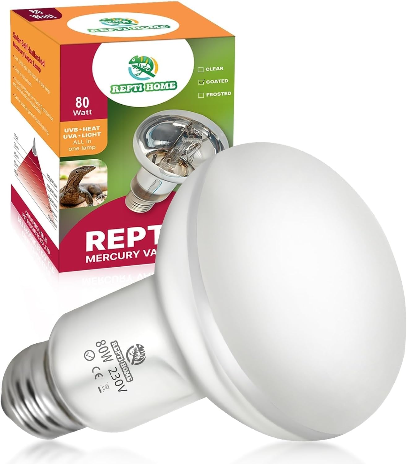 REPTI HOME UVA UVB Wärmelampe Terrarium 80W, E27 Reptilien Wärmelampe UVB Lampe, UV Lampen Terrarium für Schildkröten, Bartagamen, Schlangen, Eidechsen REPTI HOME UVA UVB Wärmelampe Terrarium 80W, E27 Reptilien Wärmelampe UVB Lampe, UV Lampen Terrarium für Schildkröten, Bartagamen, Schlangen, Eidechsen