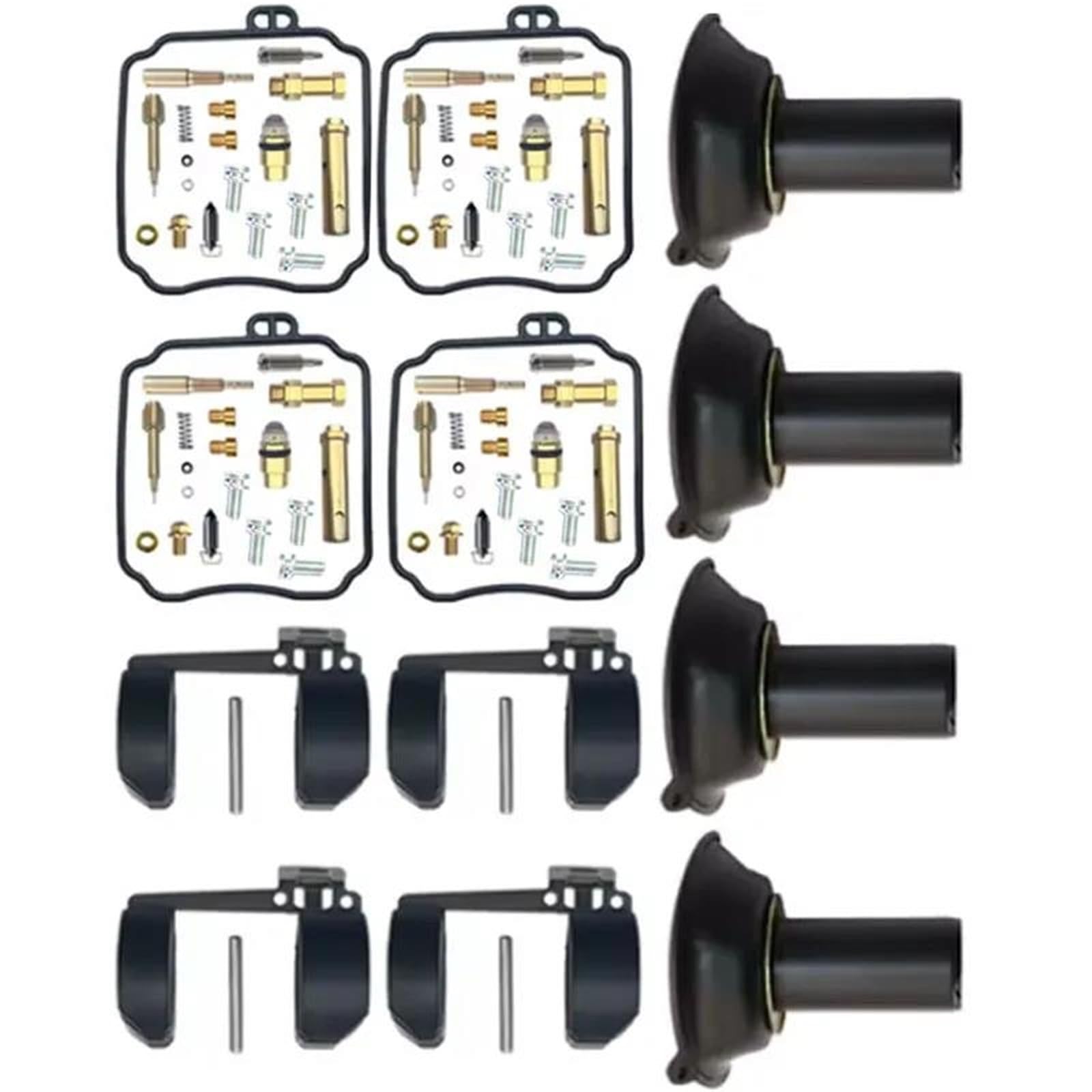 Ajuste De Carburador Kit De Reparación Carburador Motocicleta para FZR250 2KR 3HX 1987 1988 1989 Reconstrucción Flotador, Émbolo Y Diafragma Kit Reemplazo(Conjunto 3)