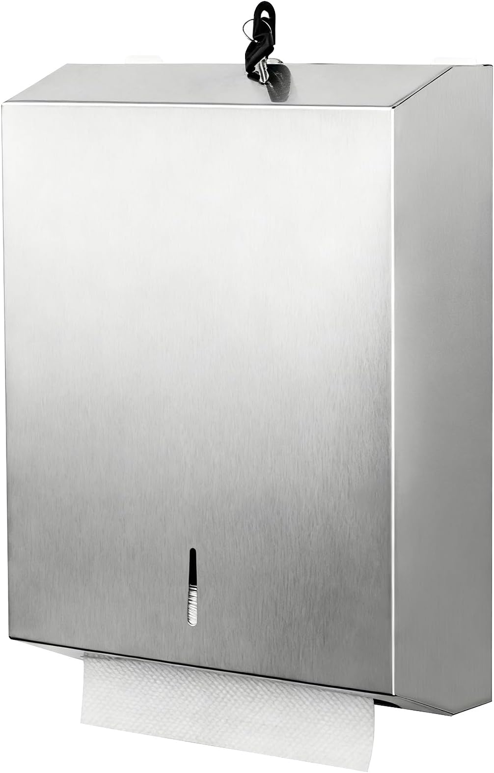 Paper Towel Dispenser, Wall Mounted Commercial C-fold/Multi-fold/Tri-Fold Touchless Hand Towel Dispenser with Lock