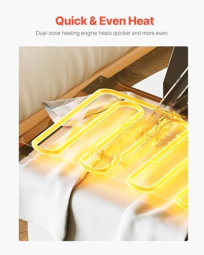 Miniatura 2 de VEVOR Prensa de calor, máquina de prensa de calor de 15 x 15 pulgadas para camisetas, calentamiento rápido y uniforme, fácil de usar, alta presión