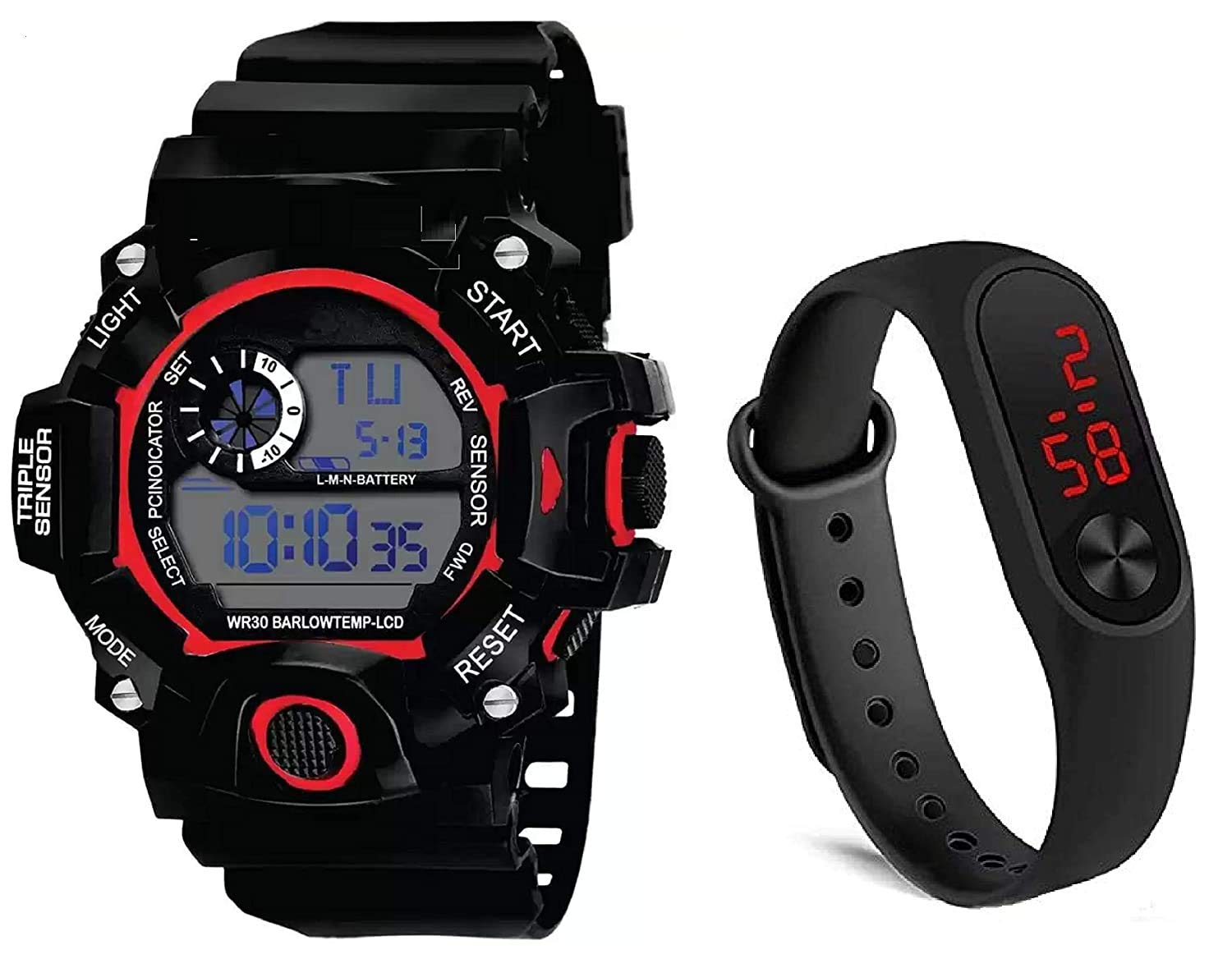 SELLORIA Digital Boys Watch (Black Dial Black Colored Strap) (Pack of 2) Kids (B08TBRDTQG) Amazon Price History, Amazon Price Tracker